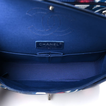 Chanel Lambskin Airline Printed Medium Double Flap Blue Multicolor 5 of 10