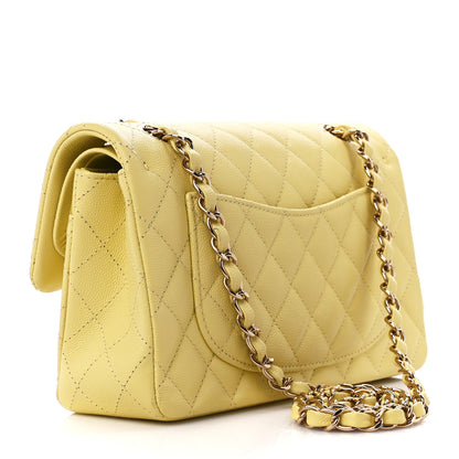 Chanel Caviar Quilted Small Double Flap Yellow 3 of 12