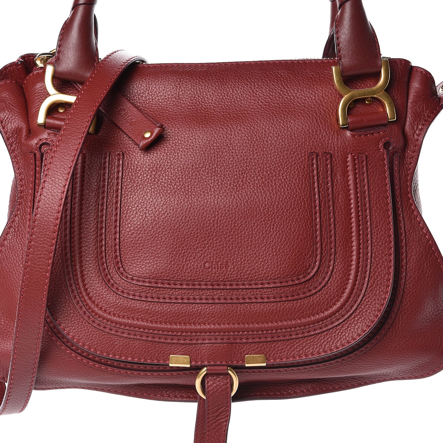 Chloe Calfskin Medium Marcie Satchel Plum Purple 7 of 9