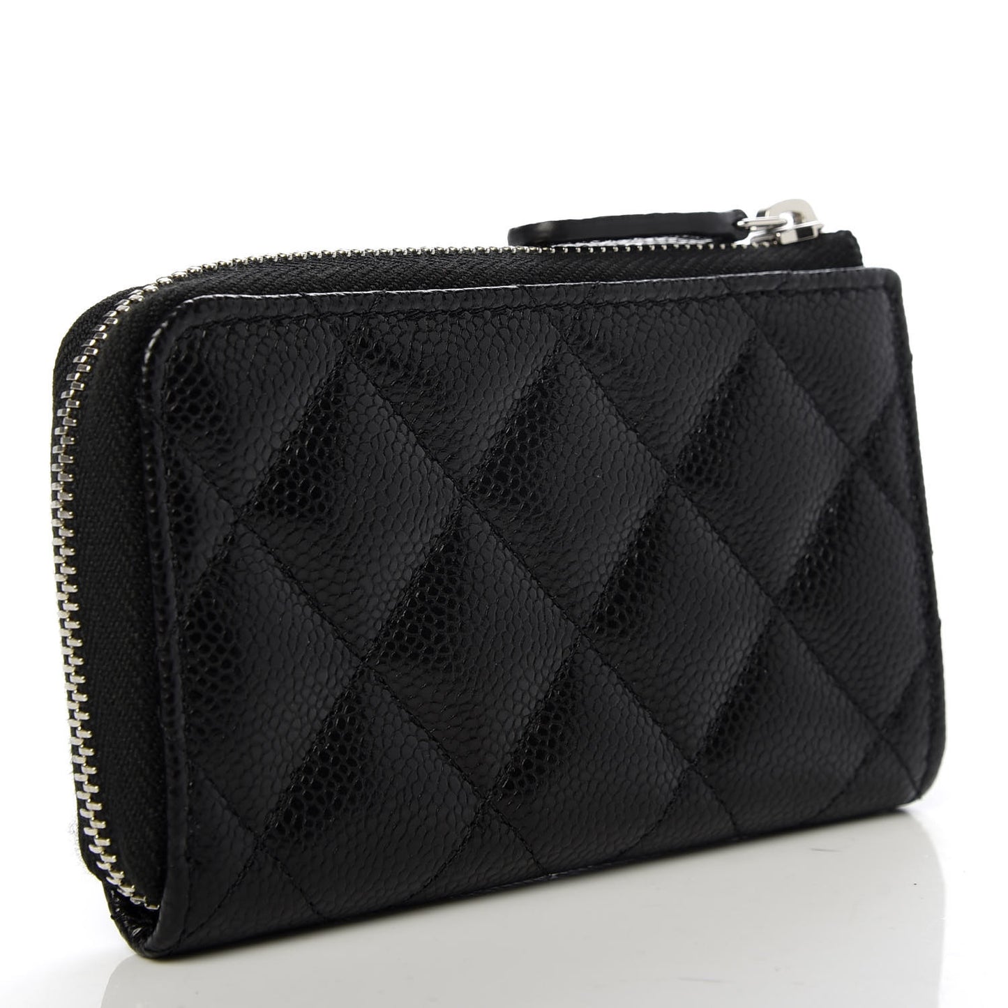 Caviar Quilted Key Holder Case Black