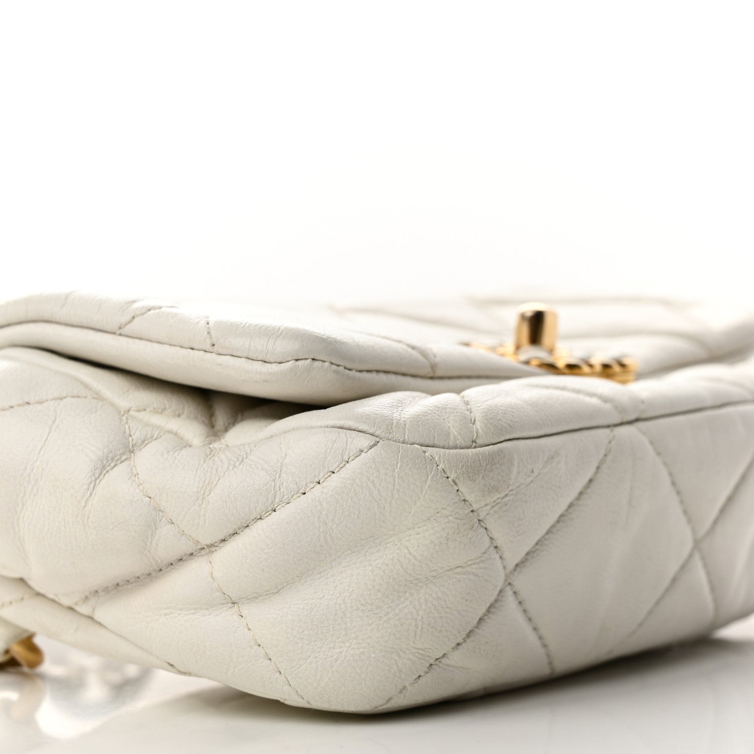 Chanel Goatskin Quilted Chanel 19 Waist Bag White 9 of 14