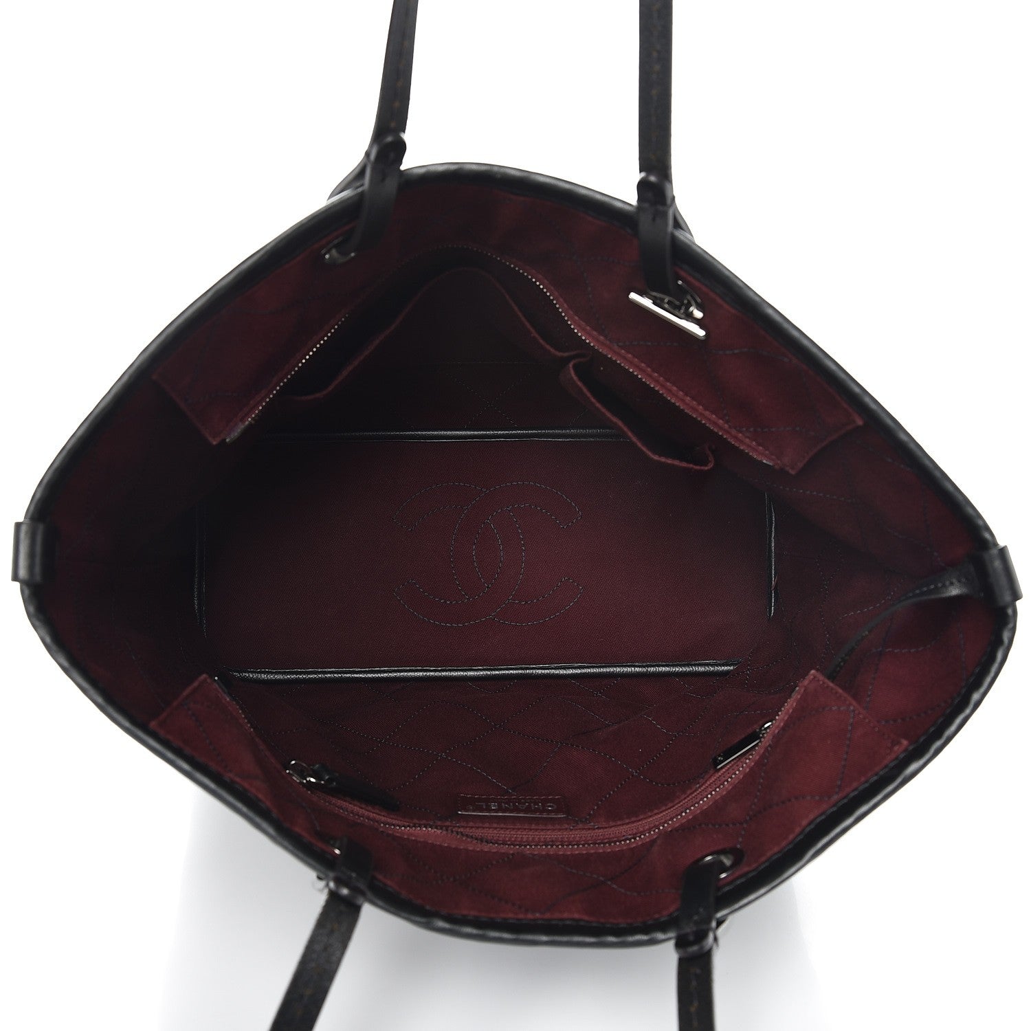 Chanel Grained Calfskin Shopping Fever Tote Dark Grey 5 of 9