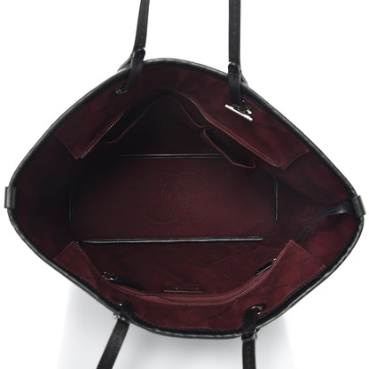 Chanel Grained Calfskin Shopping Fever Tote Dark Grey 5 of 9