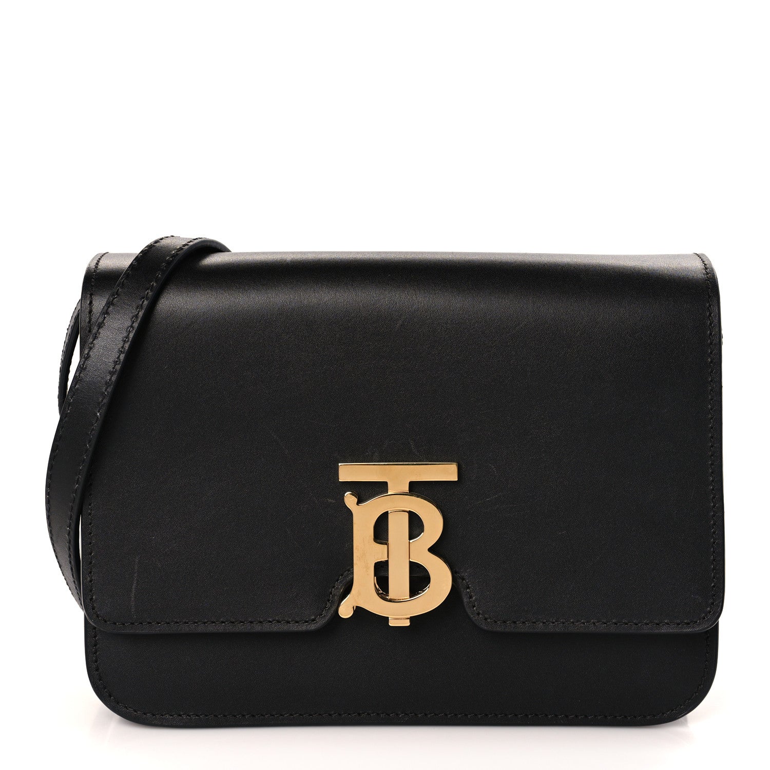Burberry Calfskin Medium TB Bag Black 1 of 10