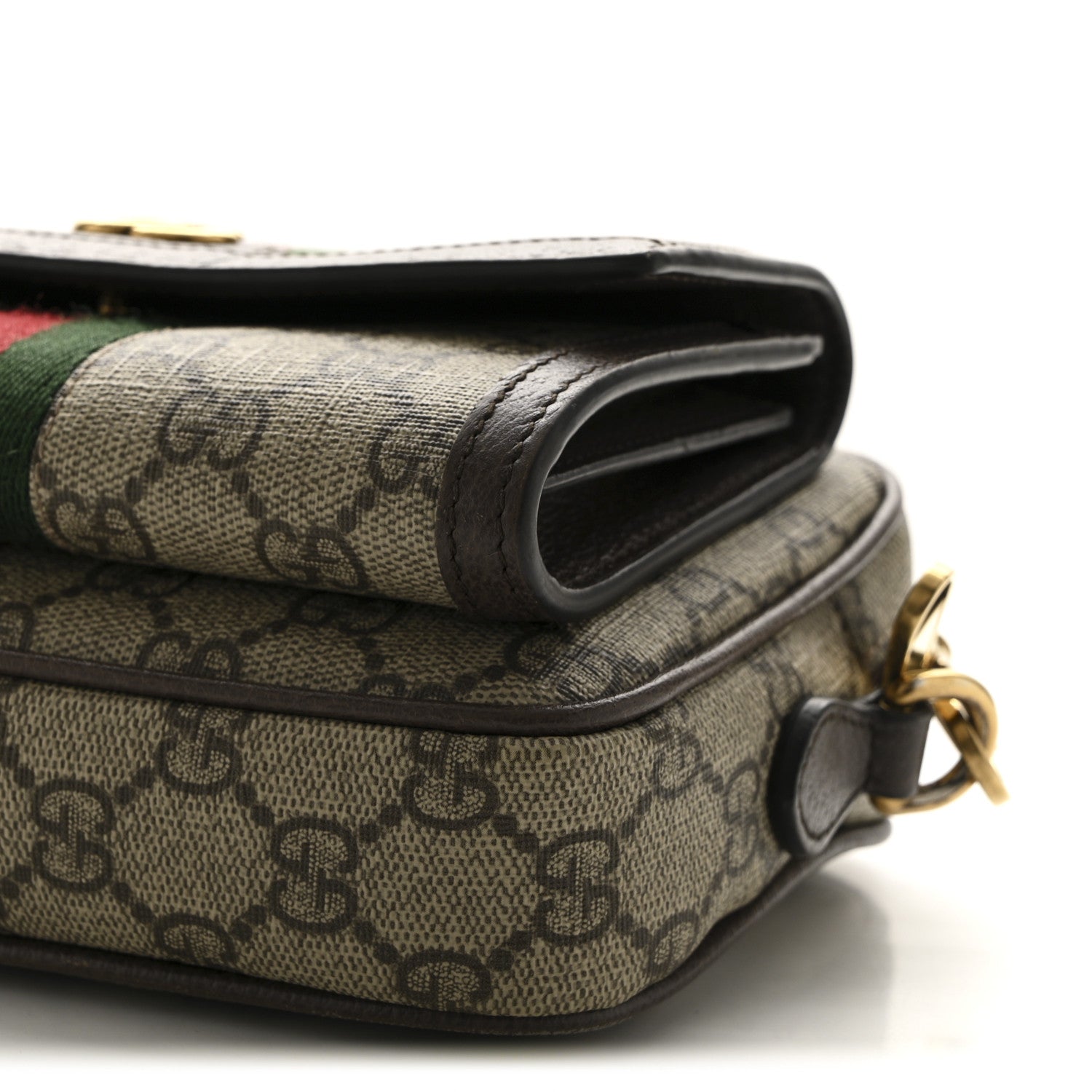 Gucci GG Supreme Monogram Web Mini Ophidia Bag Beige Ebony 10 of 11