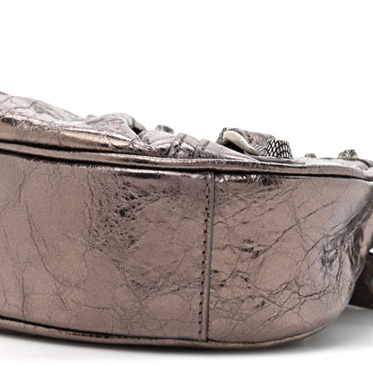 Balenciaga Metallic Agneau Arena Le Cagole Shoulder Bag XS Dark Bronze 10 of 11