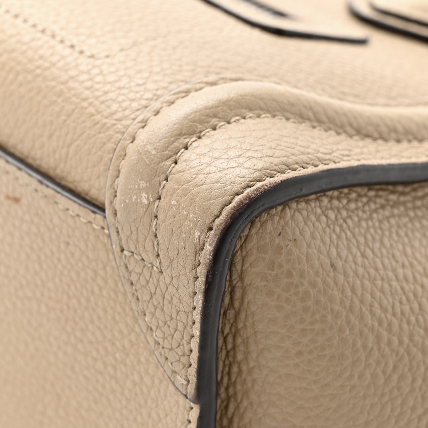 Drummed Calfskin Nano Luggage Dune
