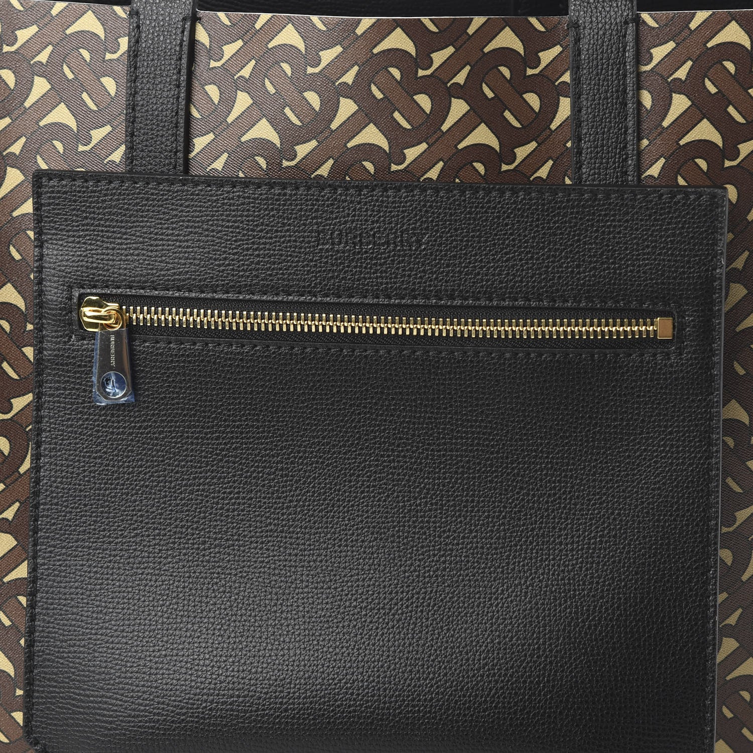 Burberry Calfskin TB Motif Embossed Medium Tote Black 15 of 15