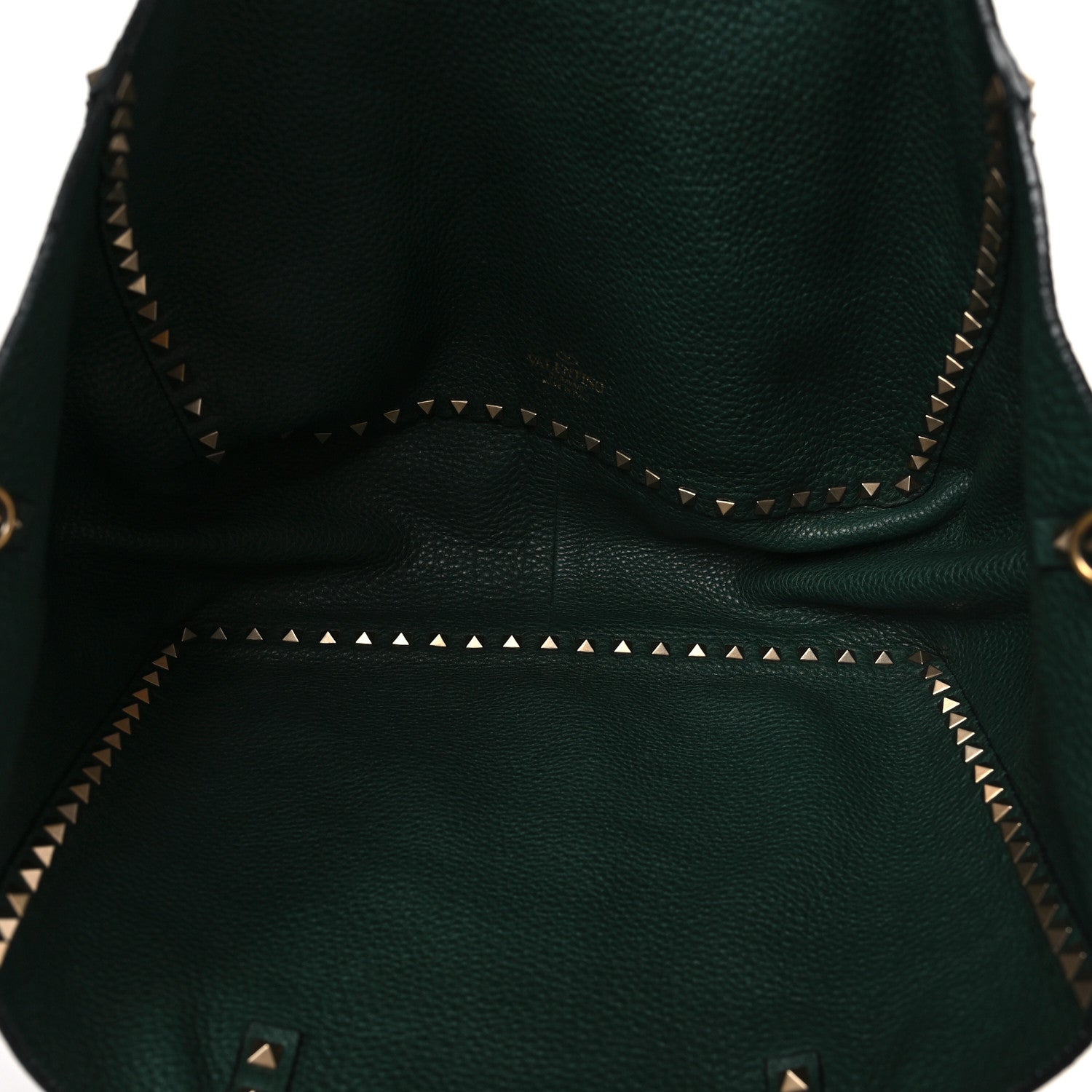 Valentino Garavani Pebbled Calfskin Beaded Rockstud Tote Black 5 of 15