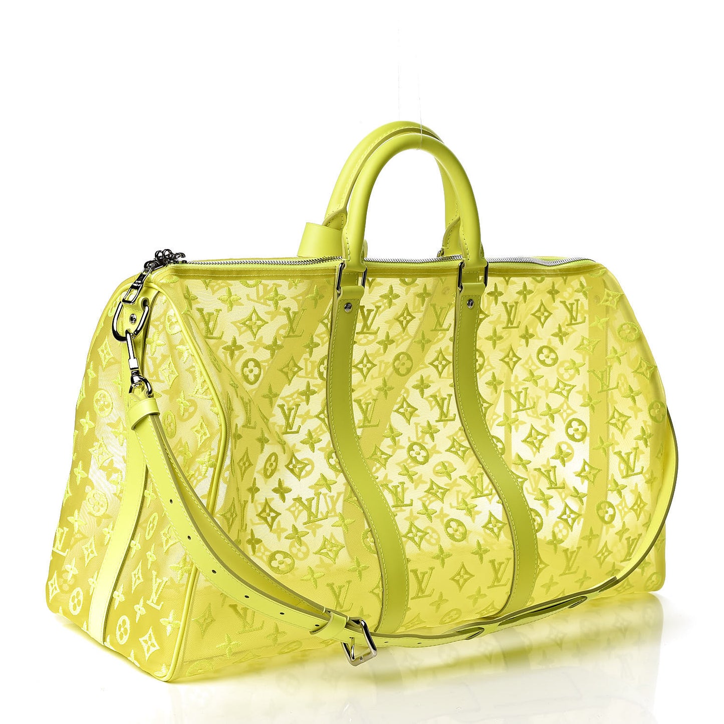 Monogram Fluo See Through Keepall Bandouliere 50 Yellow