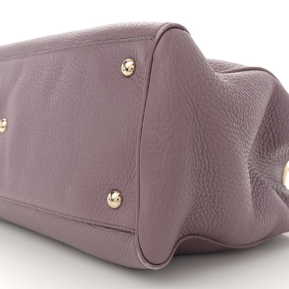 Gucci Pebbled Calfskin Medium Bamboo Shopper Tote Purple 11 of 16