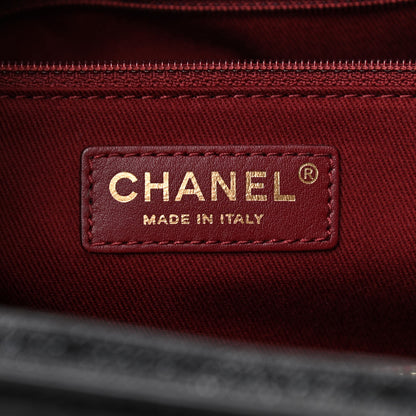 Chanel Denim Calfskin Quilted Tote Black 6 of 10