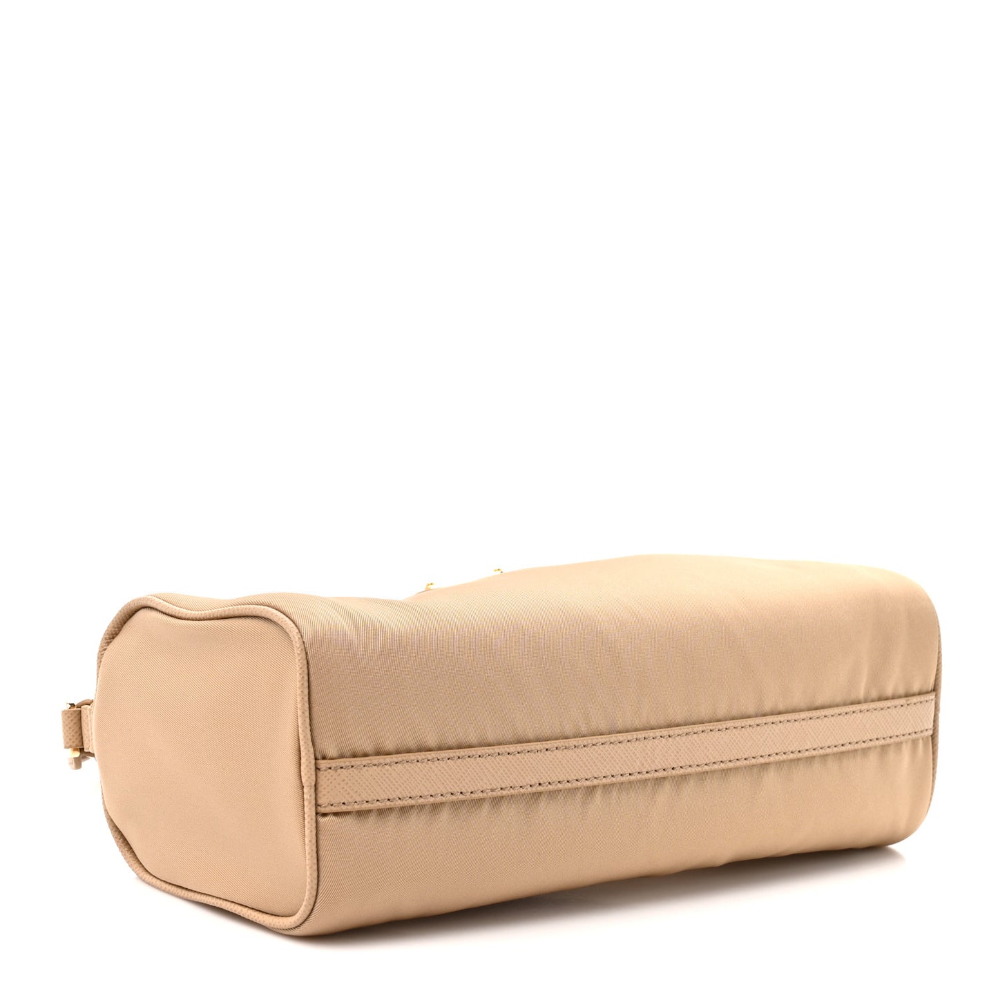 Re-Nylon Triangle Pouch Shoulder Bag Camel Brown