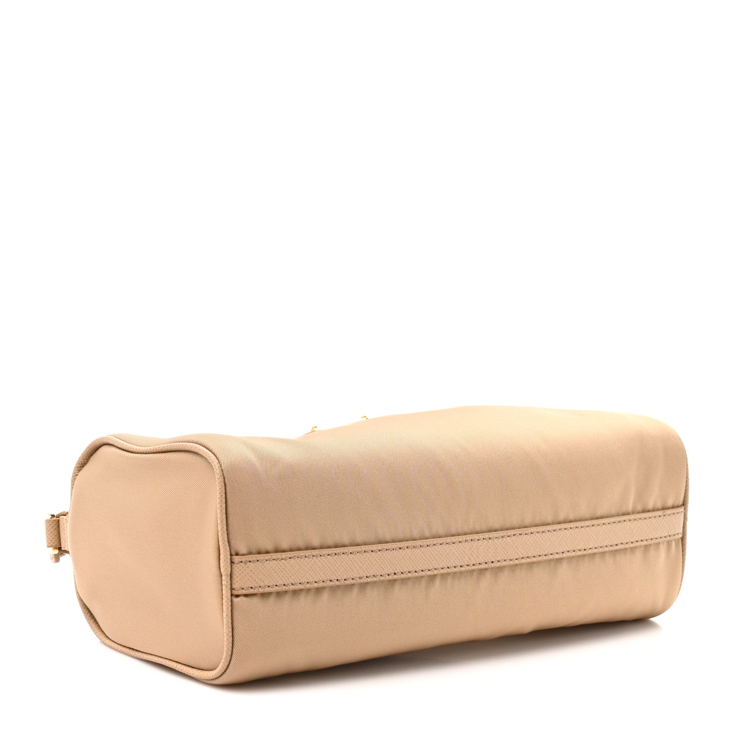 Prada Re-Nylon Triangle Pouch Shoulder Bag Camel Brown 3 of 8
