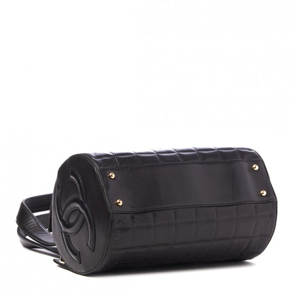 Chanel Lambskin Chocolate Bar Quilted CC Shoulder Bag Black 3 of 7
