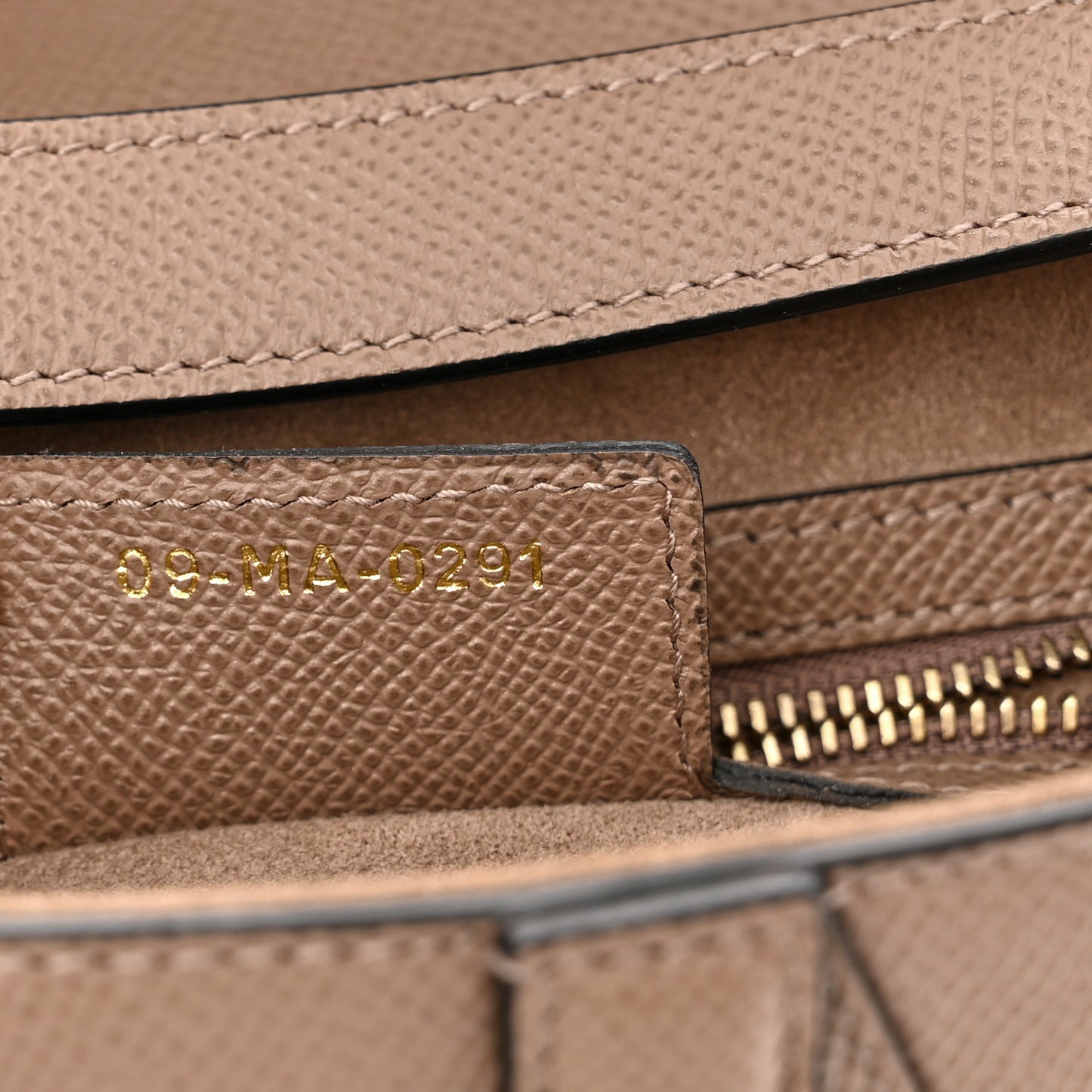 Grained Calfskin Saddle Bag Warm Taupe