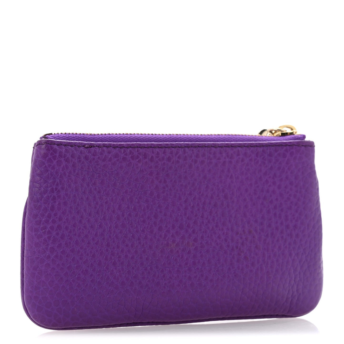 Pebbled Calfskin Soho Key Case Purple