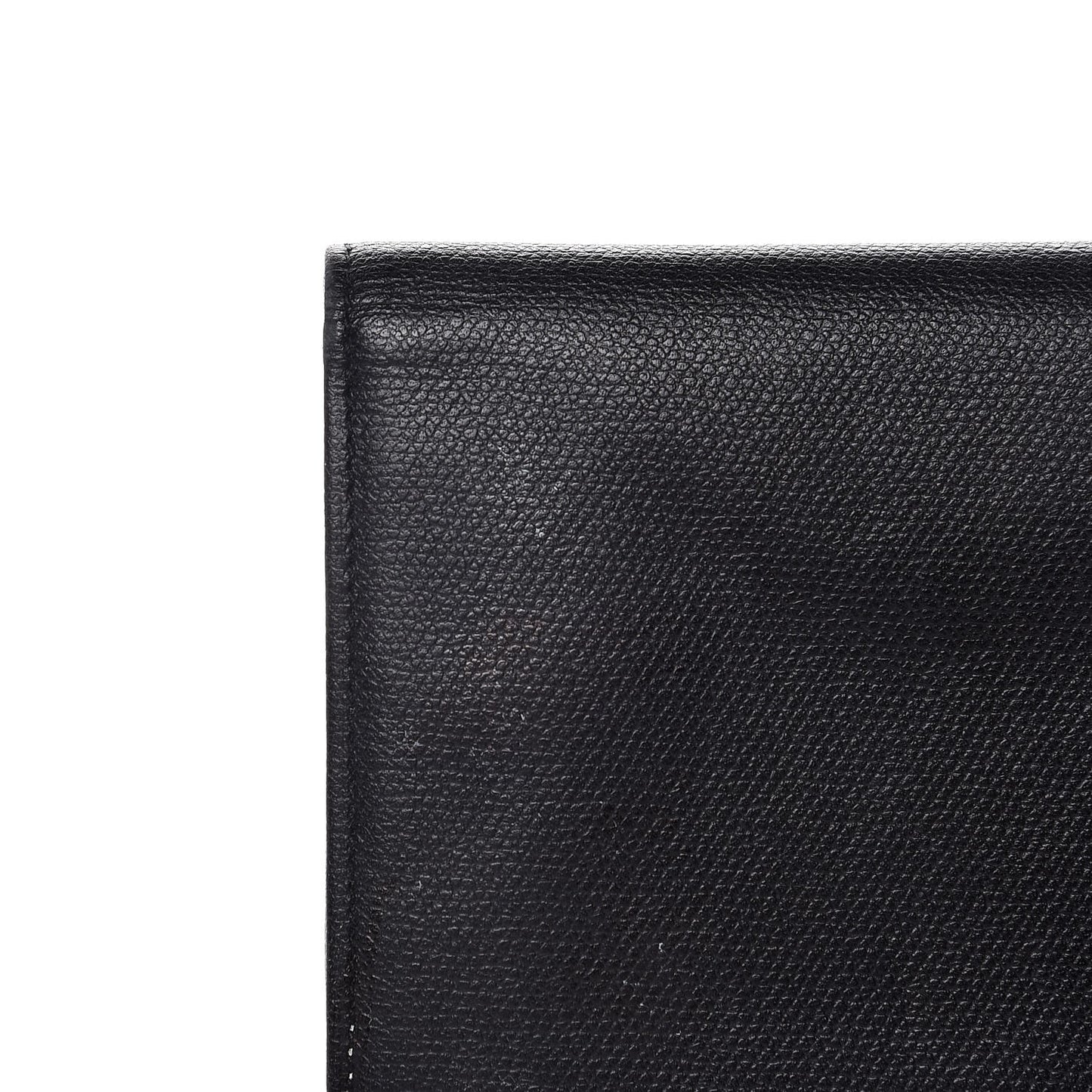 Grained Calfskin CC Button Wallet Black