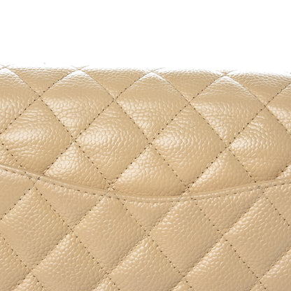 Chanel Caviar Quilted Medium Double Flap Beige Clair 9 of 16