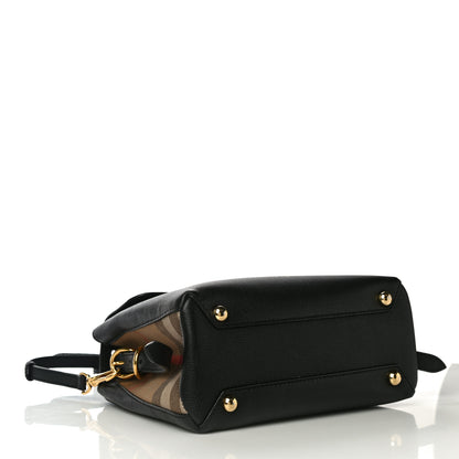 Burberry Derby Calfskin House Check Small Camberley Black 4 of 13