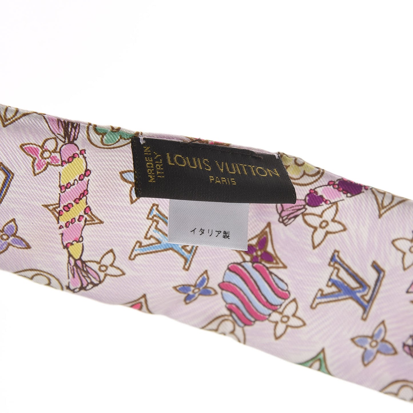 Silk Monogram Bijou Bandeau Pink