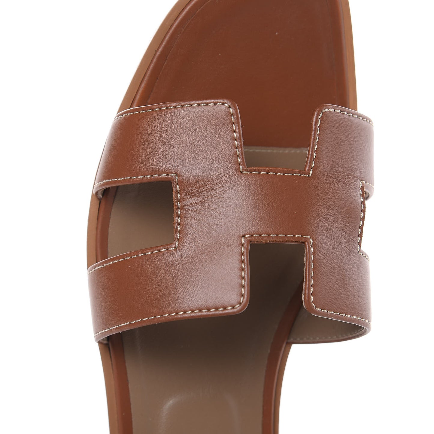 Box Calfskin Oran Sandals 39.5 Gold