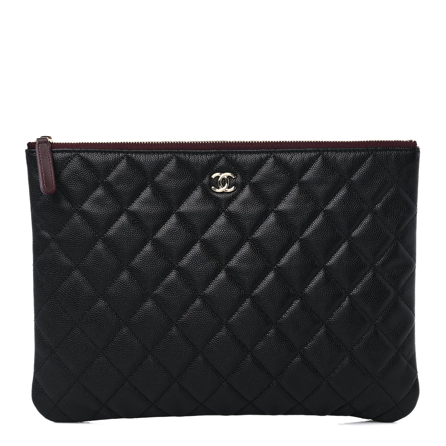 Caviar Quilted Medium Cosmetic Case Black