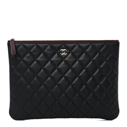 Chanel Caviar Quilted Medium Cosmetic Case Black 1 of 9