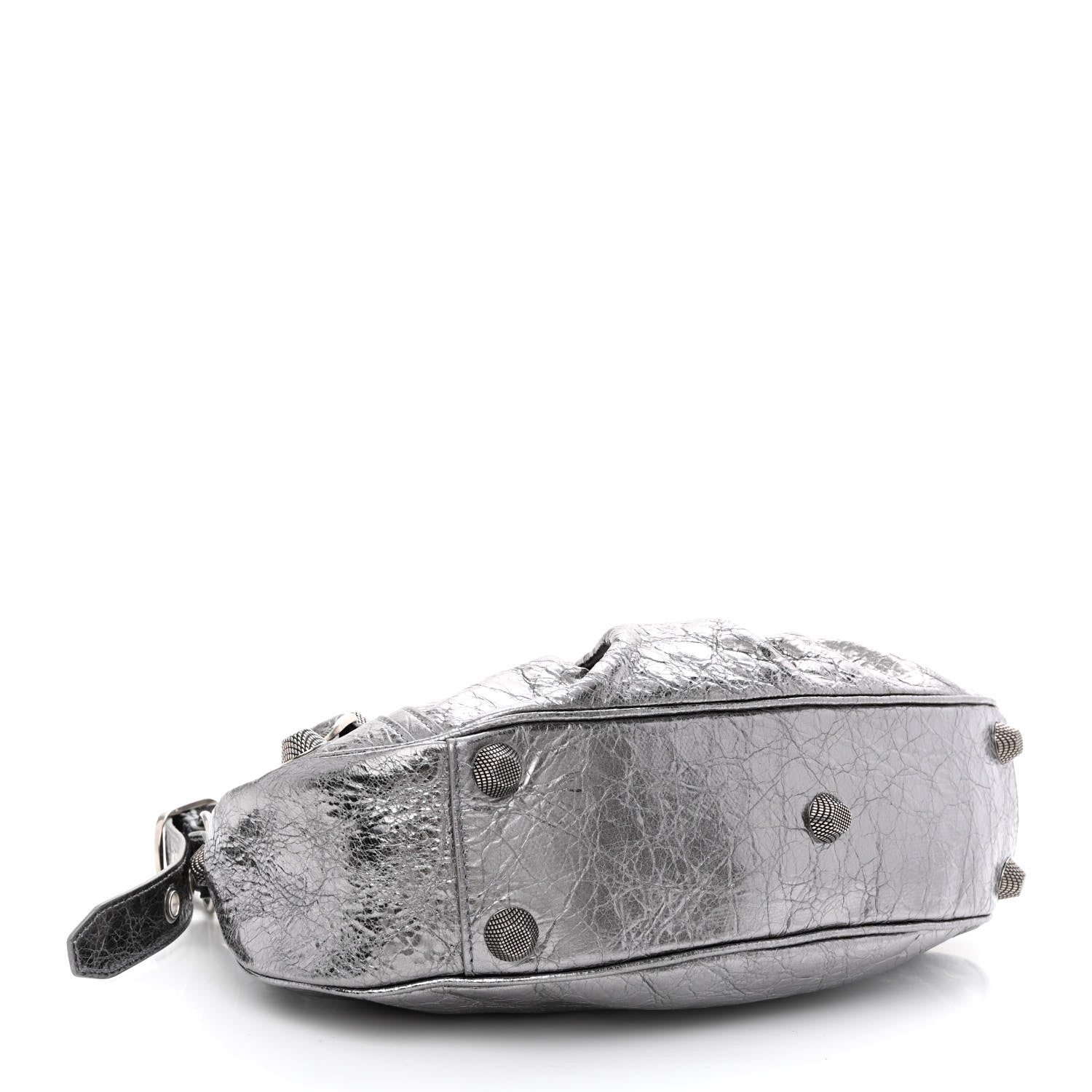 Balenciaga Metallic Agneau Arena Small Le Cagole Shoulder Bag Silver 4 of 10