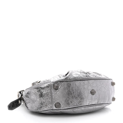 Balenciaga Metallic Agneau Arena Small Le Cagole Shoulder Bag Silver 4 of 10