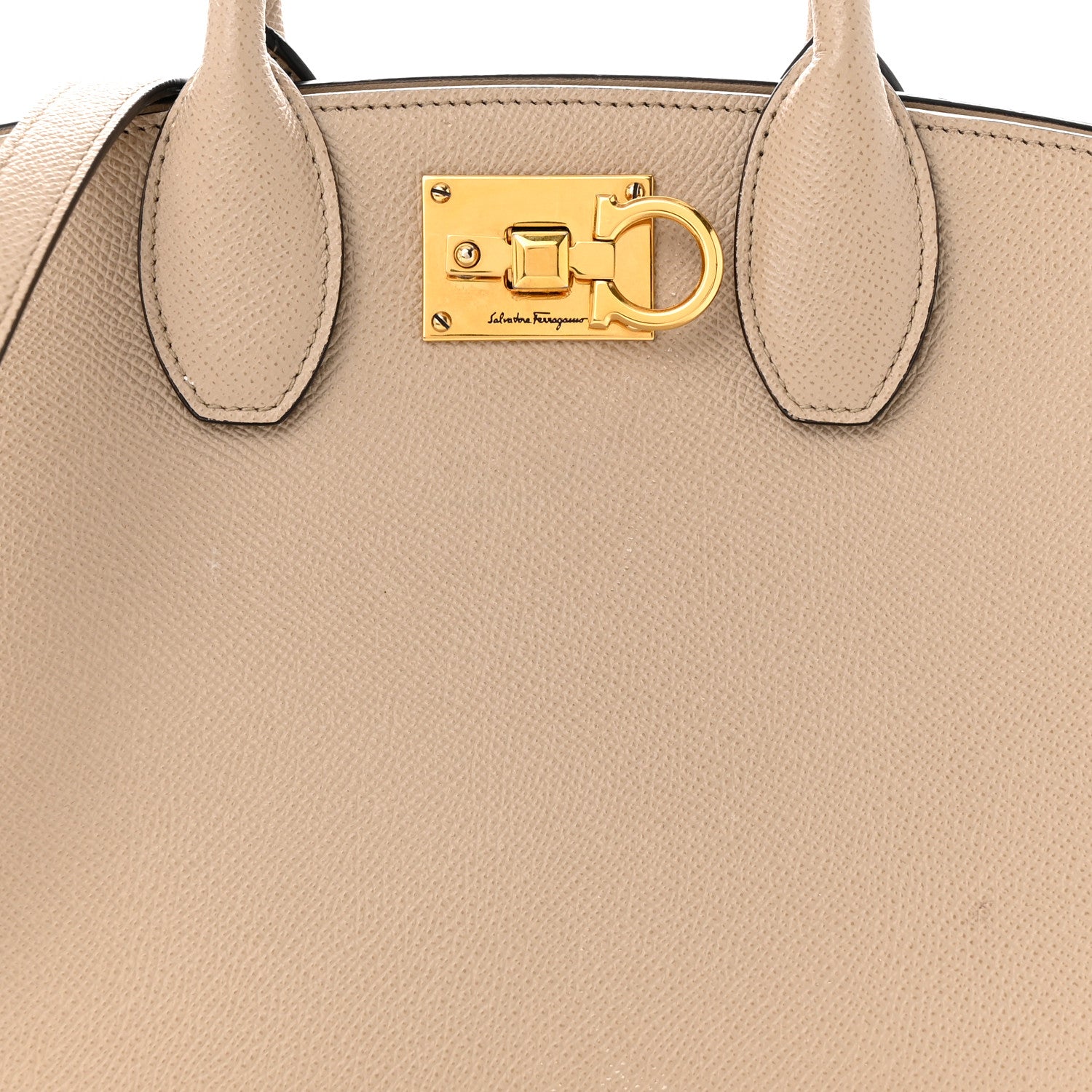 Salvatore Ferragamo Calfskin Small The Studio Box Bag Daino 8 of 20