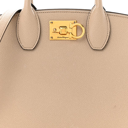 Salvatore Ferragamo Calfskin Small The Studio Box Bag Daino 8 of 20