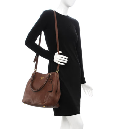 Prada Vitello Daino Tote Palissandro 2 of 20