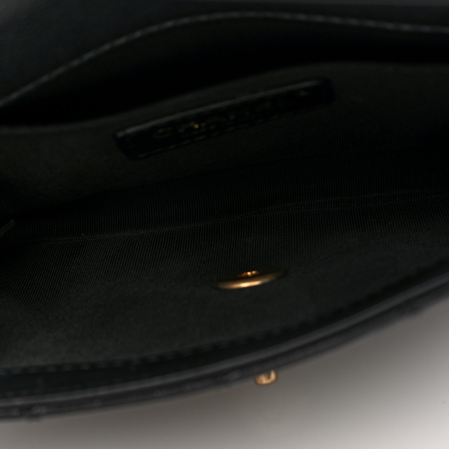 Calfskin Quilted Flap Waist Bag Black