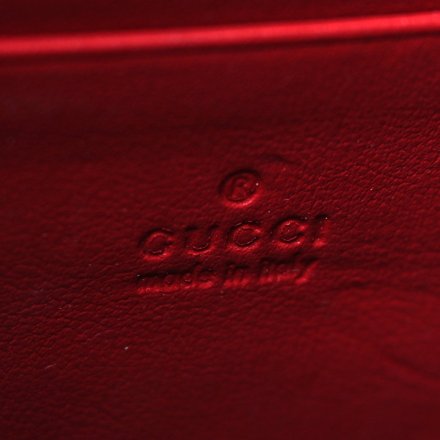 GG Supreme Monogram Mini Dionysus Chain Wallet Beige Vulcanic Red
