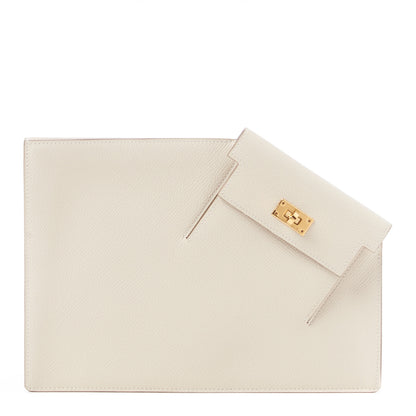 Hermes Epsom Kelly Pocket To Go Pouch Craie 1 of 8