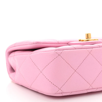 Chanel Caviar Quilted Mini Sweetheart Flap Lilac 9 of 11
