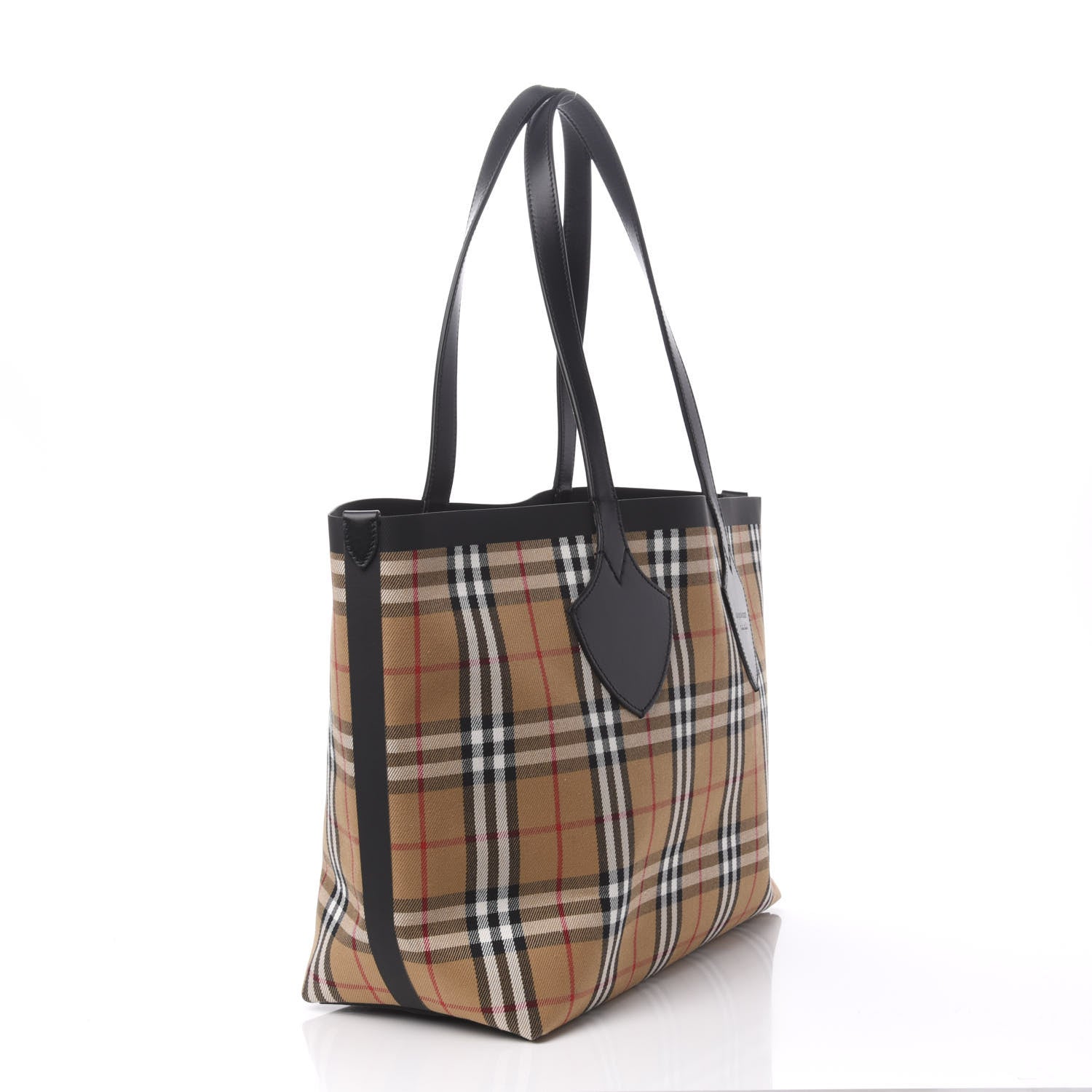 Burberry Vintage Check Medium The Giant Reversible Tote Antique Yellow Bright Red 4 of 9
