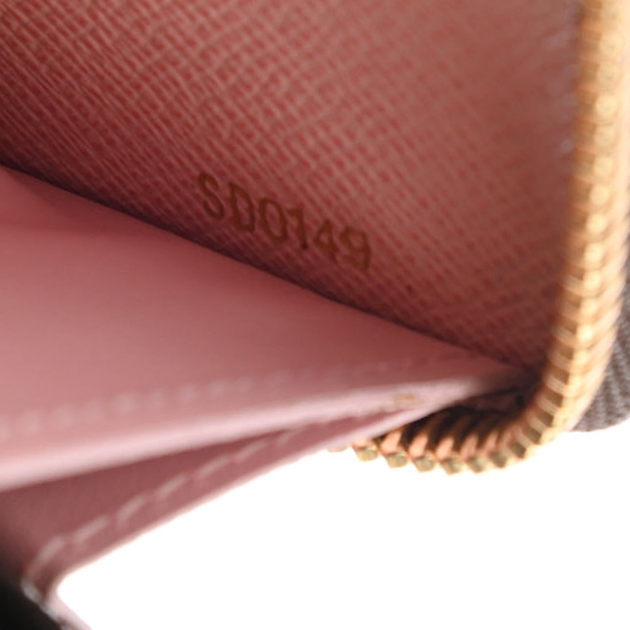 Damier Ebene Clemence Wallet Rose Ballerine