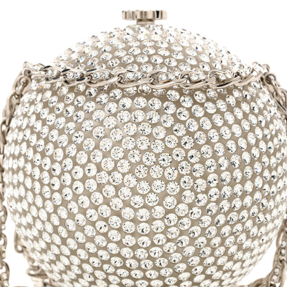 Chanel Plexiglass Strass CC Round Minaudiere Clutch Silver 7 of 10