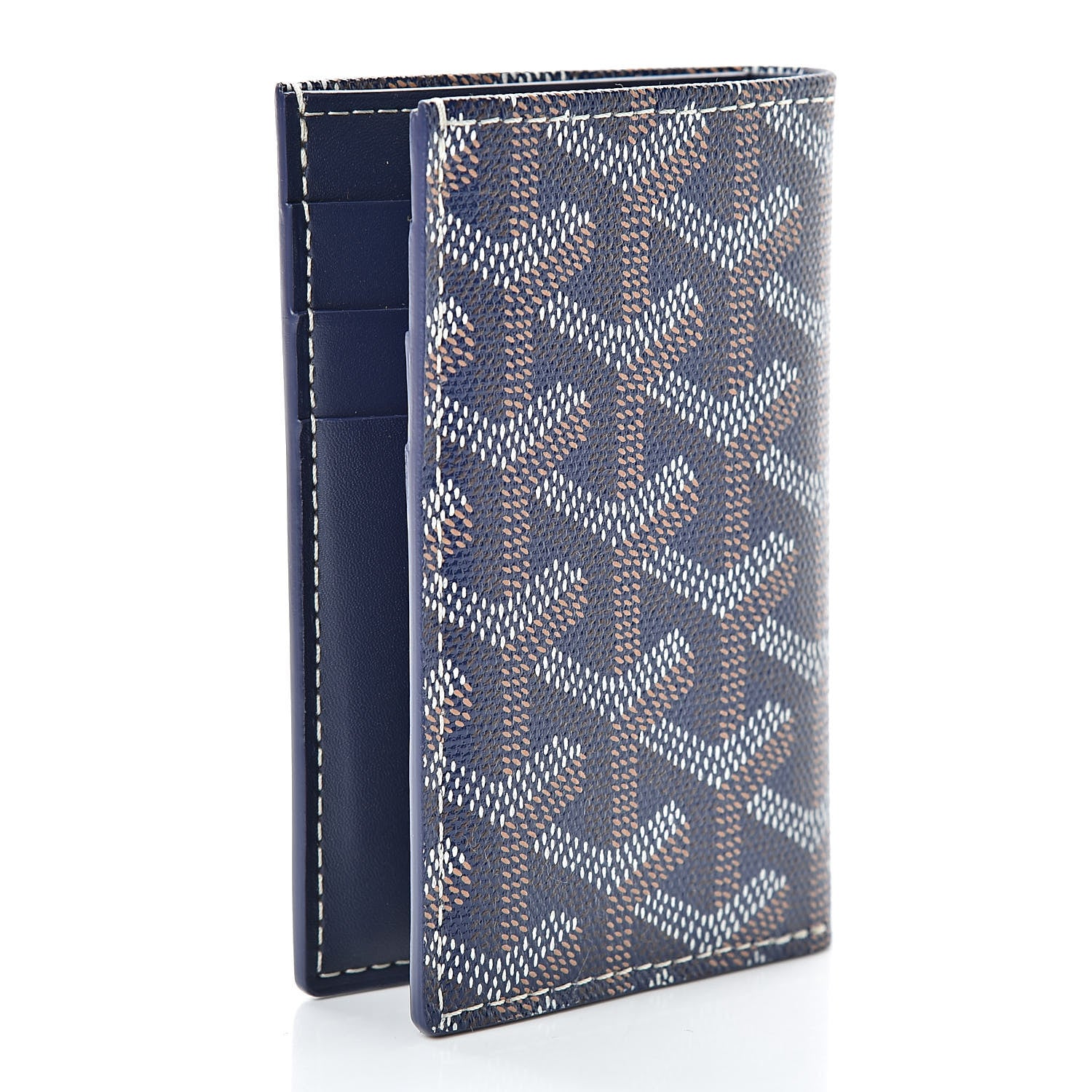 Goyard Goyardine Saint Pierre Card Holder Navy 3 of 6