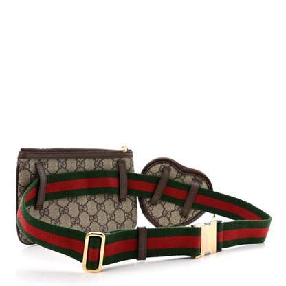 Gucci GG Supreme Monogram Web Ophidia Utility Belt Bag 95 38 Beige Ebony New Acero 3 of 12