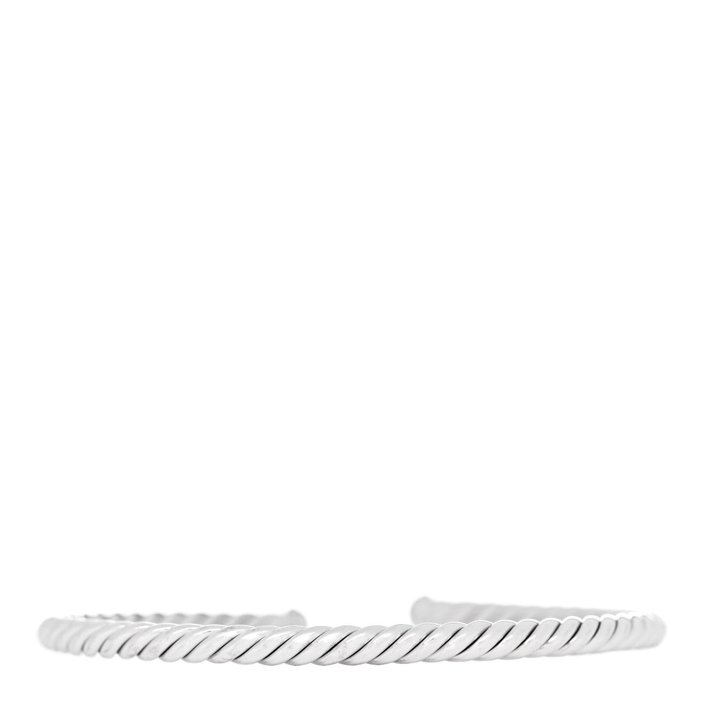 18K White Gold 4mm Cablespira Bracelet