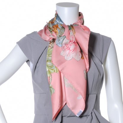 Hermes Silk Jardin Secret Scarf 90 Pink 4 of 8