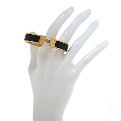Hermes Enamel Narrow Clic Clac H Bracelet GM Black 2 of 4