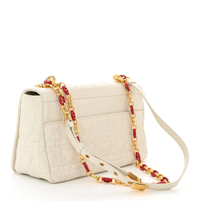 Christian Dior Calfskin Cannage Dioramour Medium Caro Bag Latte 3 of 10