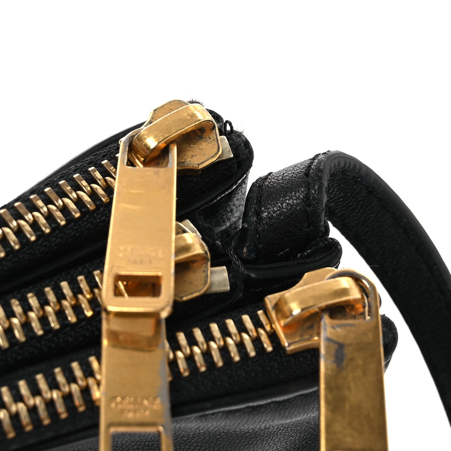 Lambskin Small Trio Crossbody Bag Black