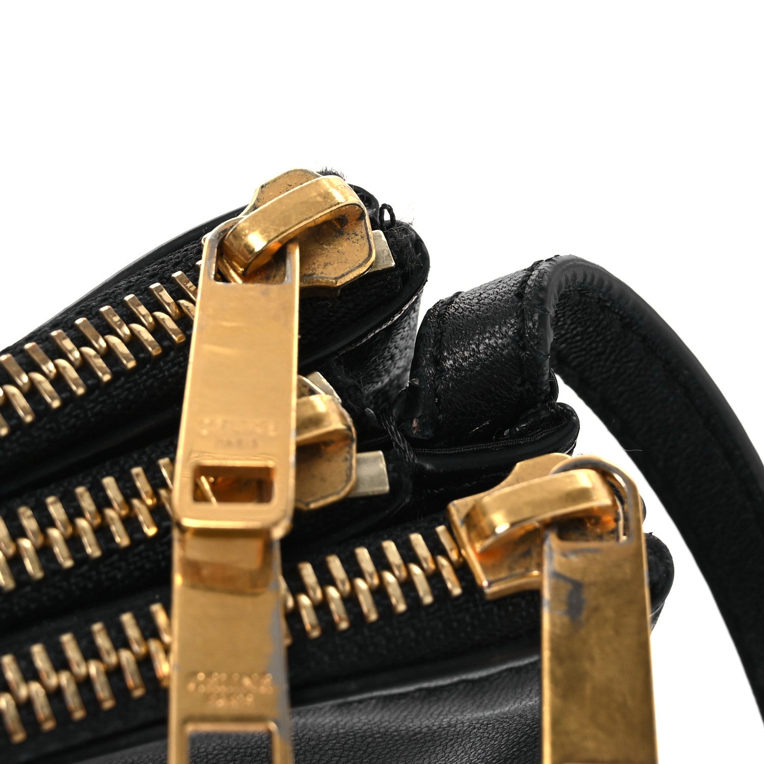 Celine Lambskin Small Trio Crossbody Bag Black 11 of 13