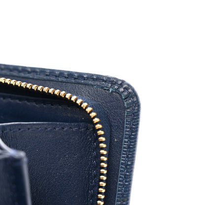 Prada Vitello Move Metal Compact Wallet Bleuette 8 of 8