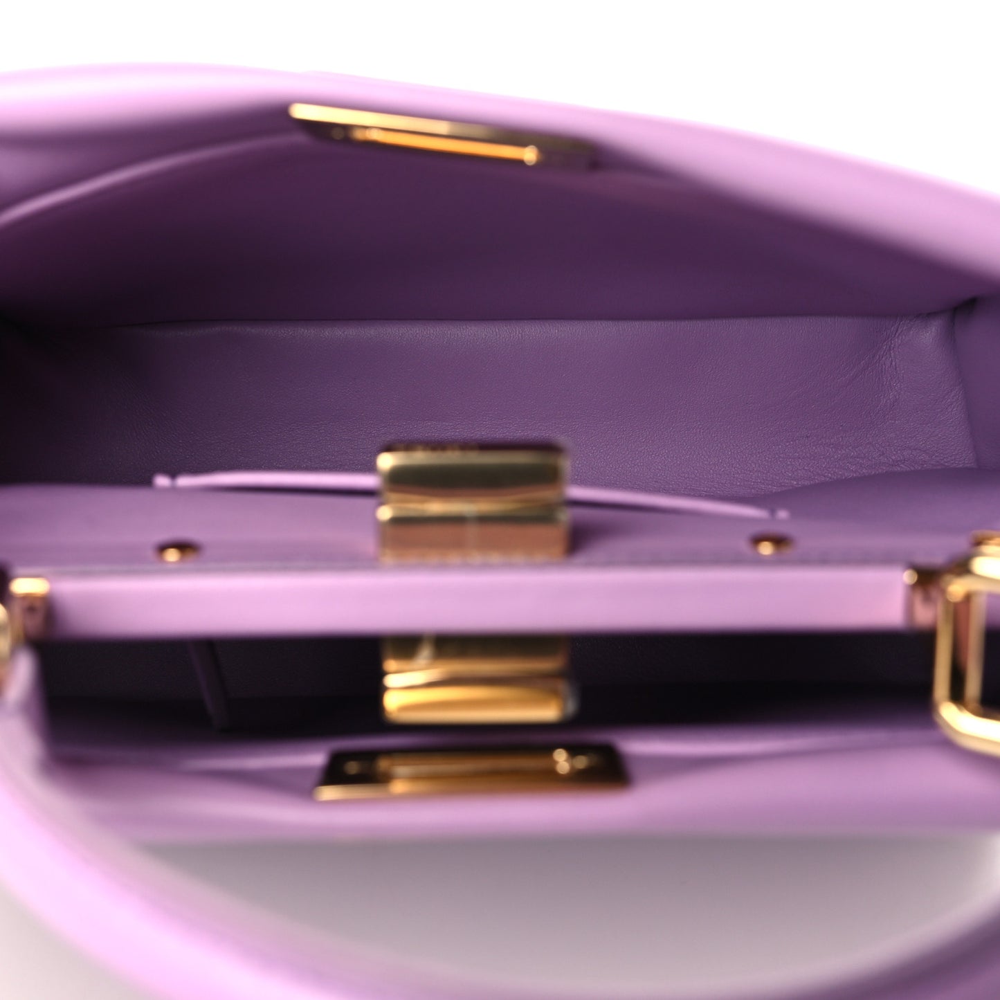 Nappa Stacked Bar Mini Peekaboo Iconic Satchel Violetta